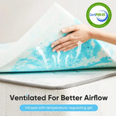 Full Size Gel Memory Foam Mattress Topper – Cooling & Breathable - Himpall